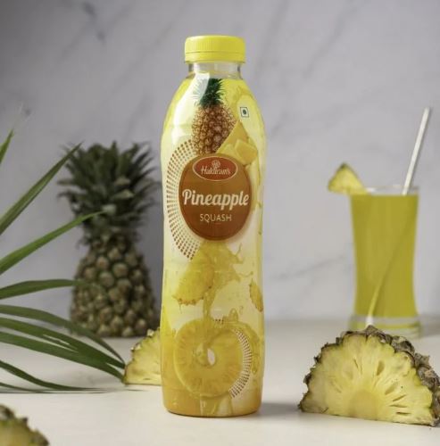 HALDIRAM'S Pineapple Squash | Drink or Juice from Fruit & Flower| Best for Cocktails & Dessert (750ml)