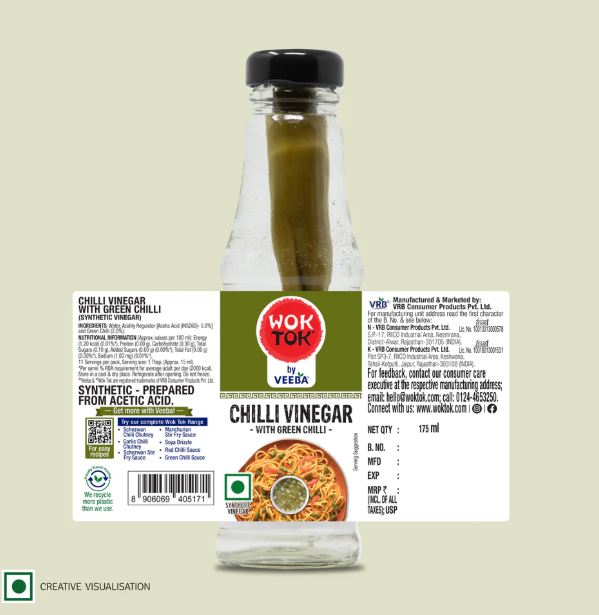 Veeba Sauce & Dip Wok Tok Chili Vinegar