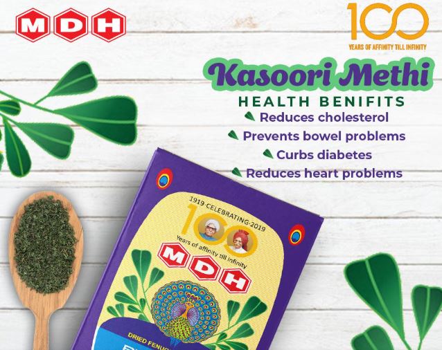 MDH Peacock Kasoori Methi (Fenugreek Leaves)