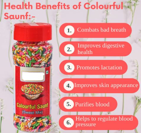 Colorful Fennel Seeds | Fennel Candy (Indian Mouth Freshener)