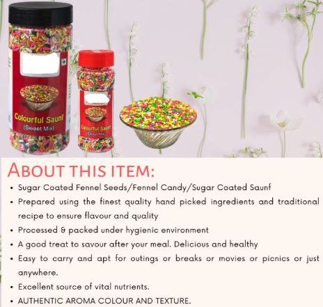 Colorful Fennel Seeds | Fennel Candy (Indian Mouth Freshener)