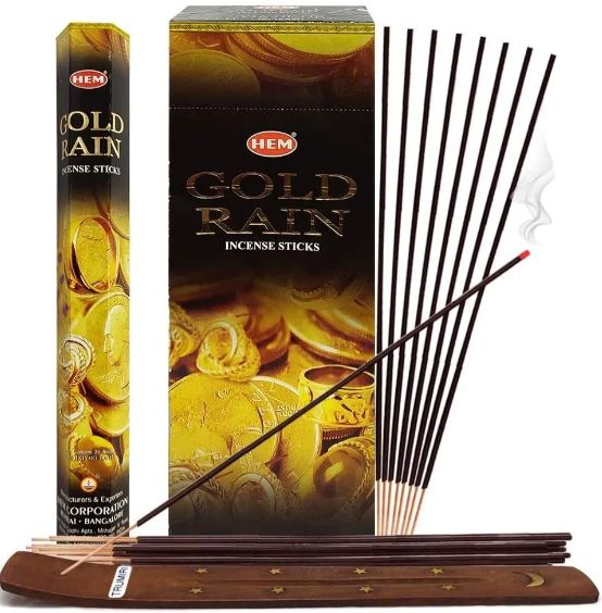 HEM Incense Sticks Gold Rain