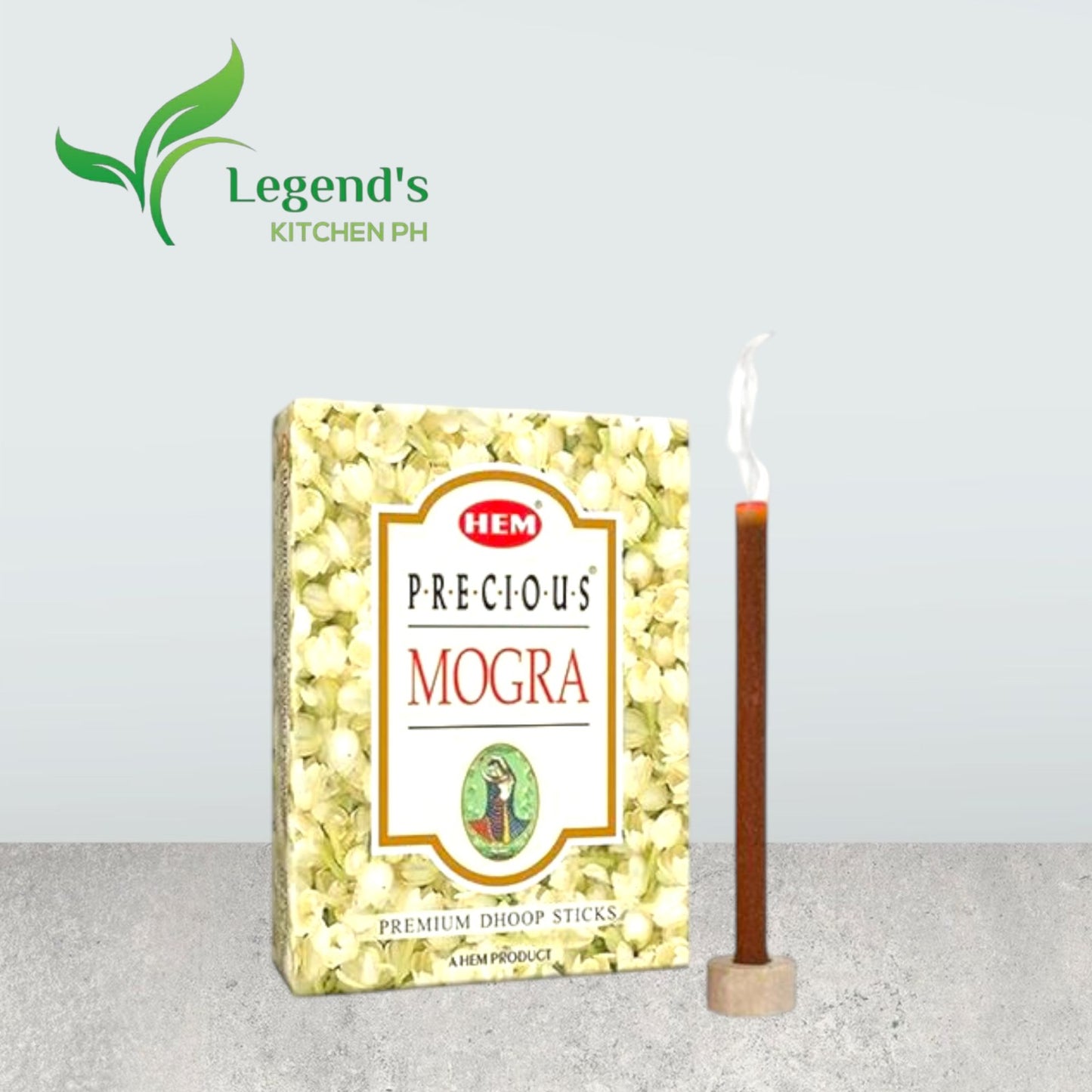 Hem Dhoop MOGRA/JASMINE Incense Sticks (w/ free stand)