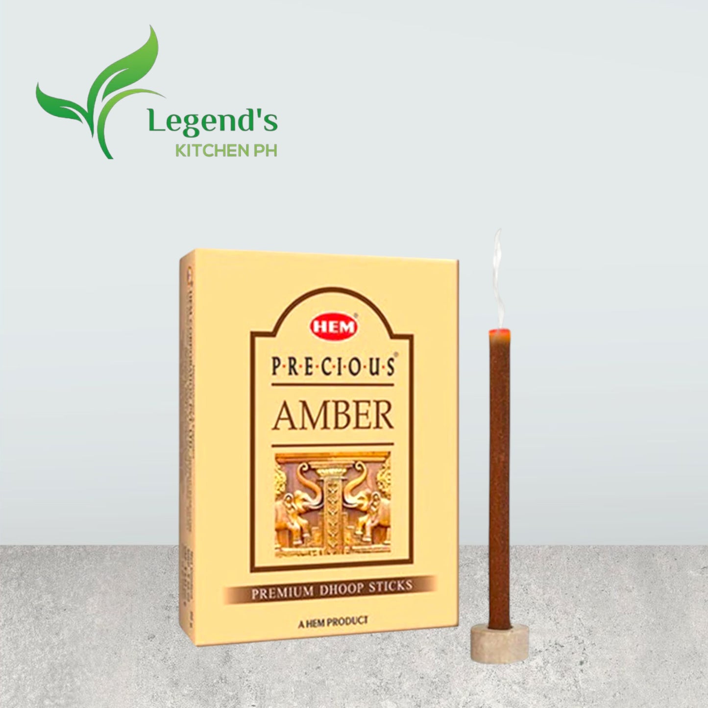 Hem Dhoop AMBER Incense Sticks (w/ free stand)