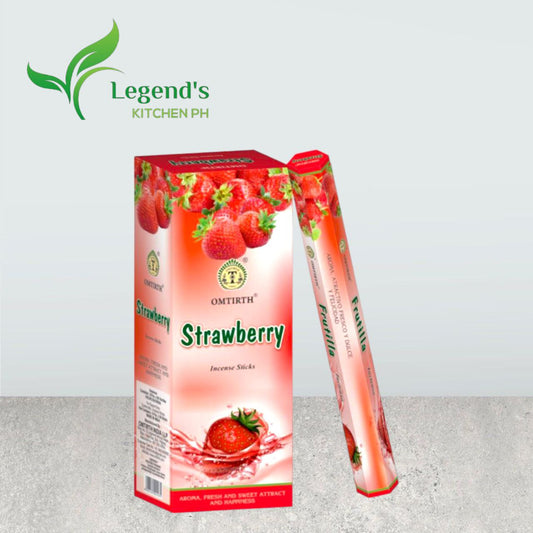 OMTIRTH Strawberry Premium Incense Sticks Set