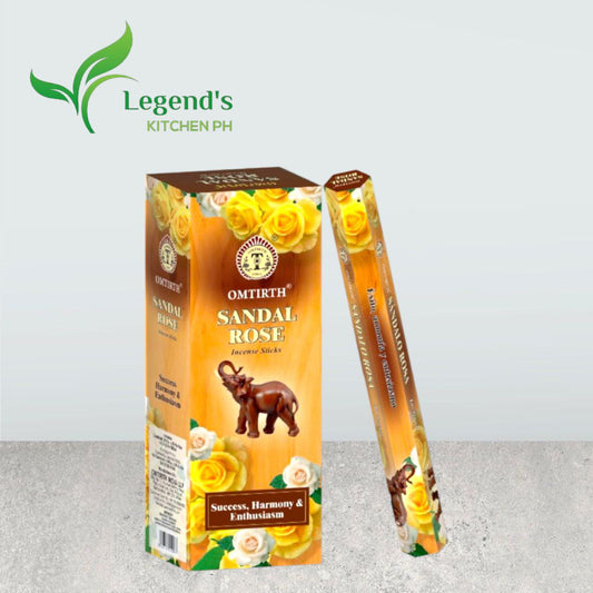 OMTIRTH Sandal Rose Premium Incense Sticks Set
