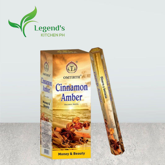 OMTIRTH Cinnamon Amber Premium Incense Sticks Set