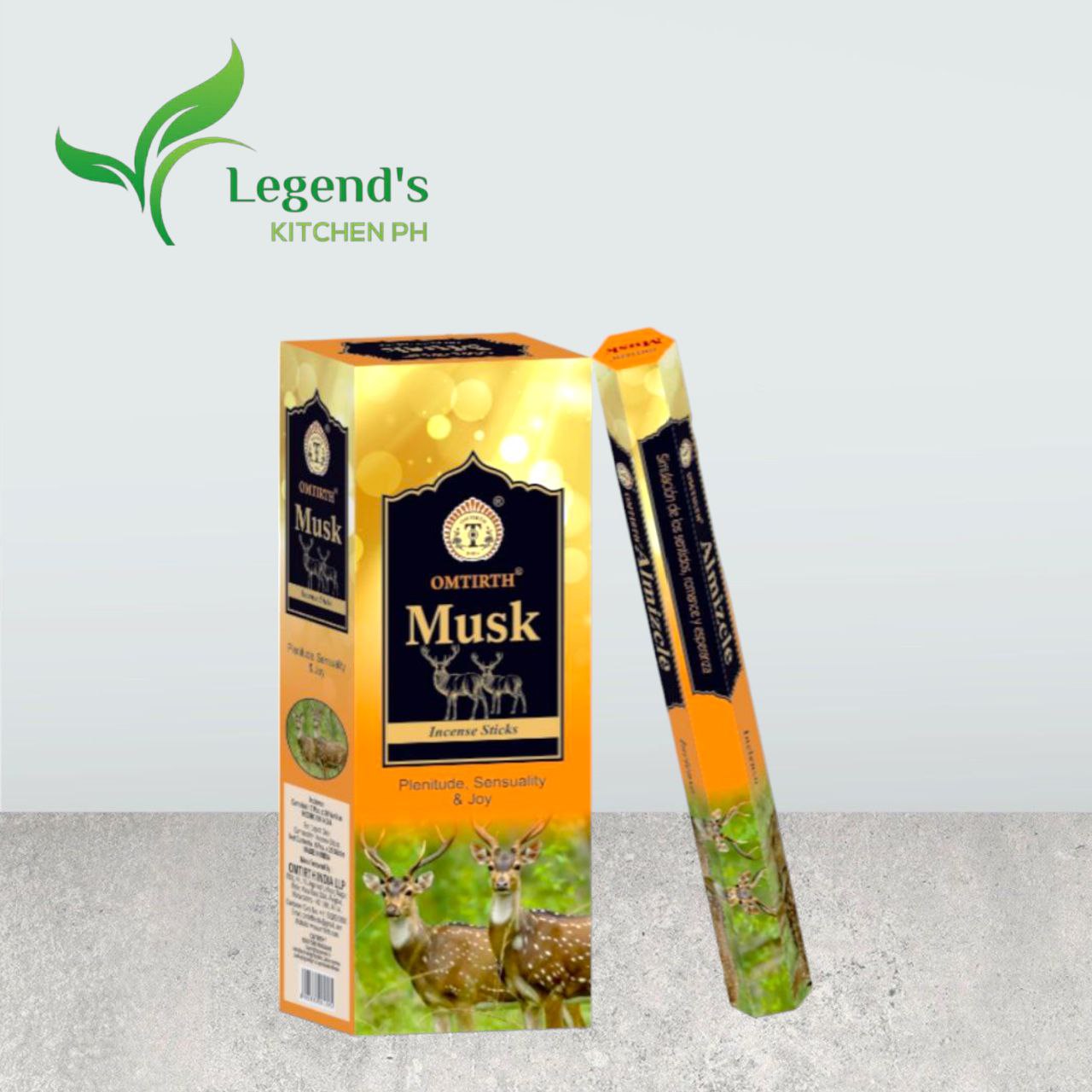 OMTIRTH Musk Premium Incense Sticks Set