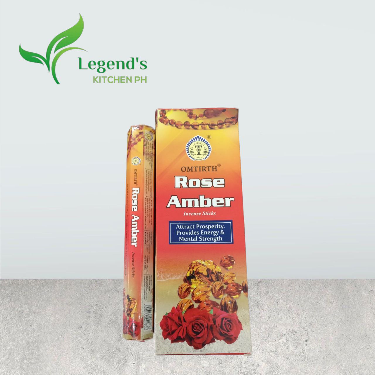 OMTIRTH Rose Amber Premium Incense Sticks Set