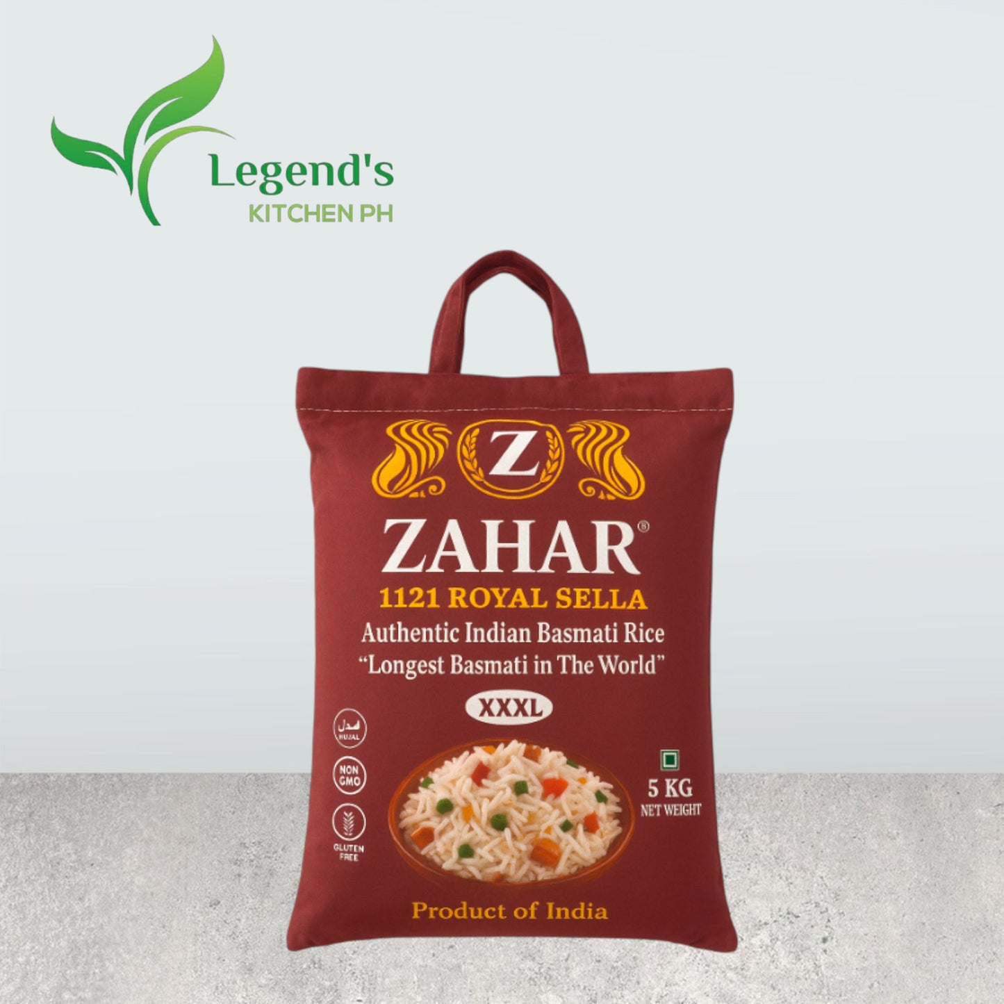 Zahar 1121 Royal Sella Basmati Authentic Indian Basmati Rice (5kg)