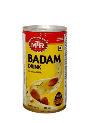MTR Badam Drink Mix 180ml – Almond Milk Can Milk with Saffron & Cardamom