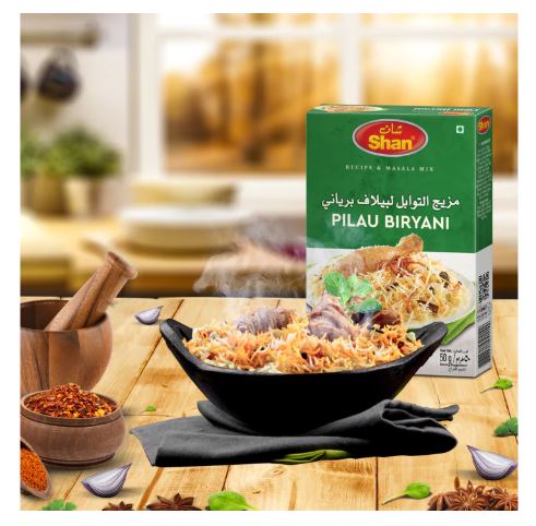 Shan Pilau Biryani | Seasoning Mix for Mughal Style Meat Layered Pilaf (50g)