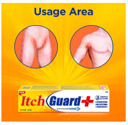 Itch Guard Plus Cream Fast Relief from Itch with Instant Cooling Sensation 20g