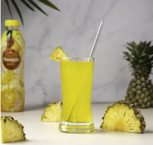 HALDIRAM'S Pineapple Squash | Drink or Juice from Fruit & Flower| Best for Cocktails & Dessert (750ml)