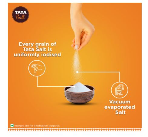 Tata Salt Indian Iodised Salt Less Sodium (1kg)