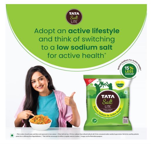 Tata Salt LITE Indian Iodised Salt Less Sodium Salt