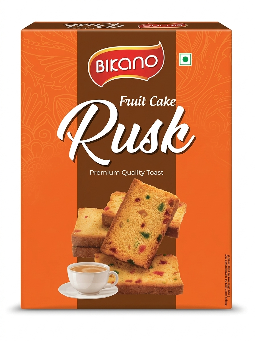 Bikano Premium Fruit Cake 400g - Delicious Rich & Moist Sliced Cake - Perfect Tea Time Snack, Healthy Desserts, Holiday & Party Treats [Authentic Indian Snacks]