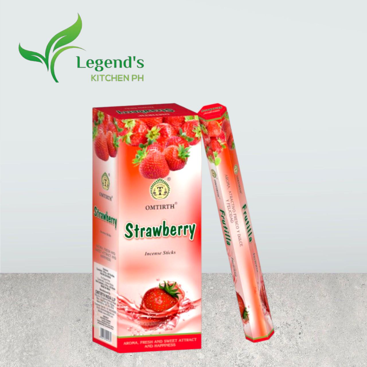 OMTIRTH Strawberry Premium Incense Sticks Set