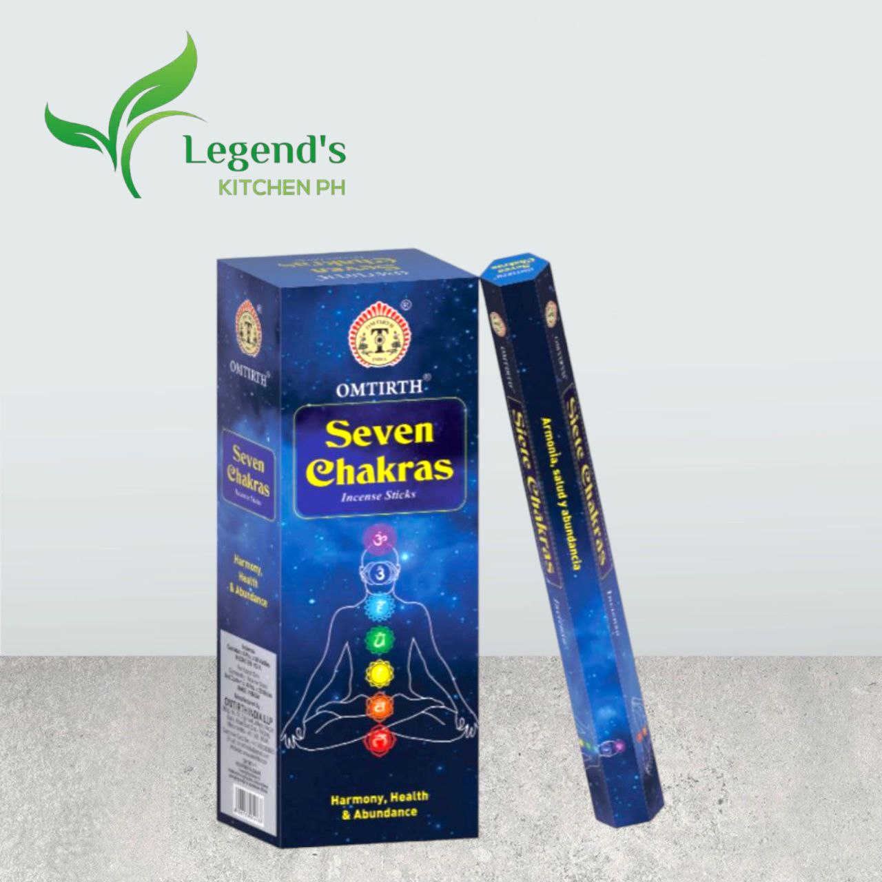 OMTIRTH Seven Chakras Premium Incense Sticks Set