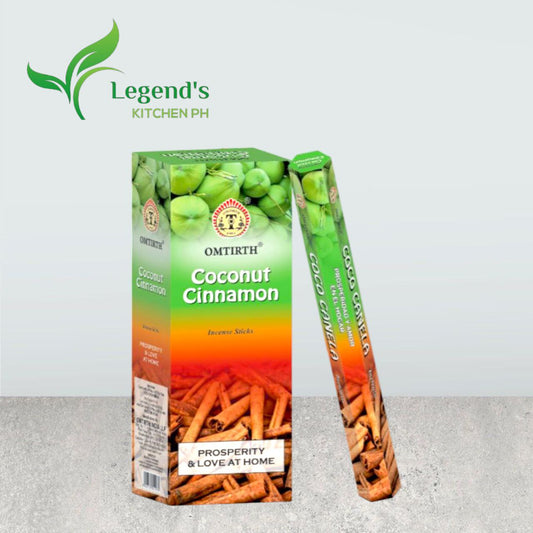 OMTIRTH Coconut Cinnamon Premium Incense Sticks Set