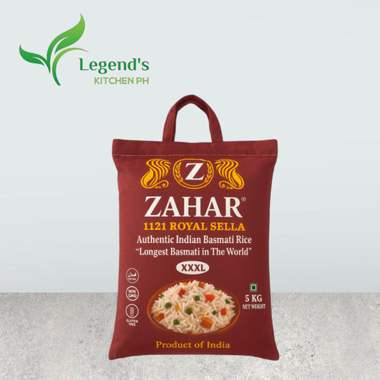 Zahar 1121 Royal Sella Basmati Authentic Indian Basmati Rice (5kg)